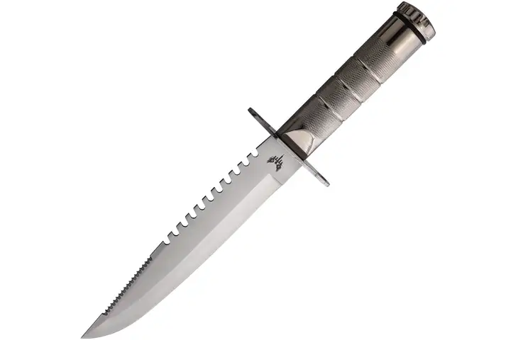 Combat Ready Large Survival Knife Silver CBR377